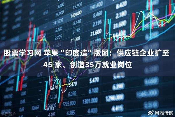 股票学习网 苹果“印度造”版图：供应链企业扩至 45 家、创造35万就业岗位